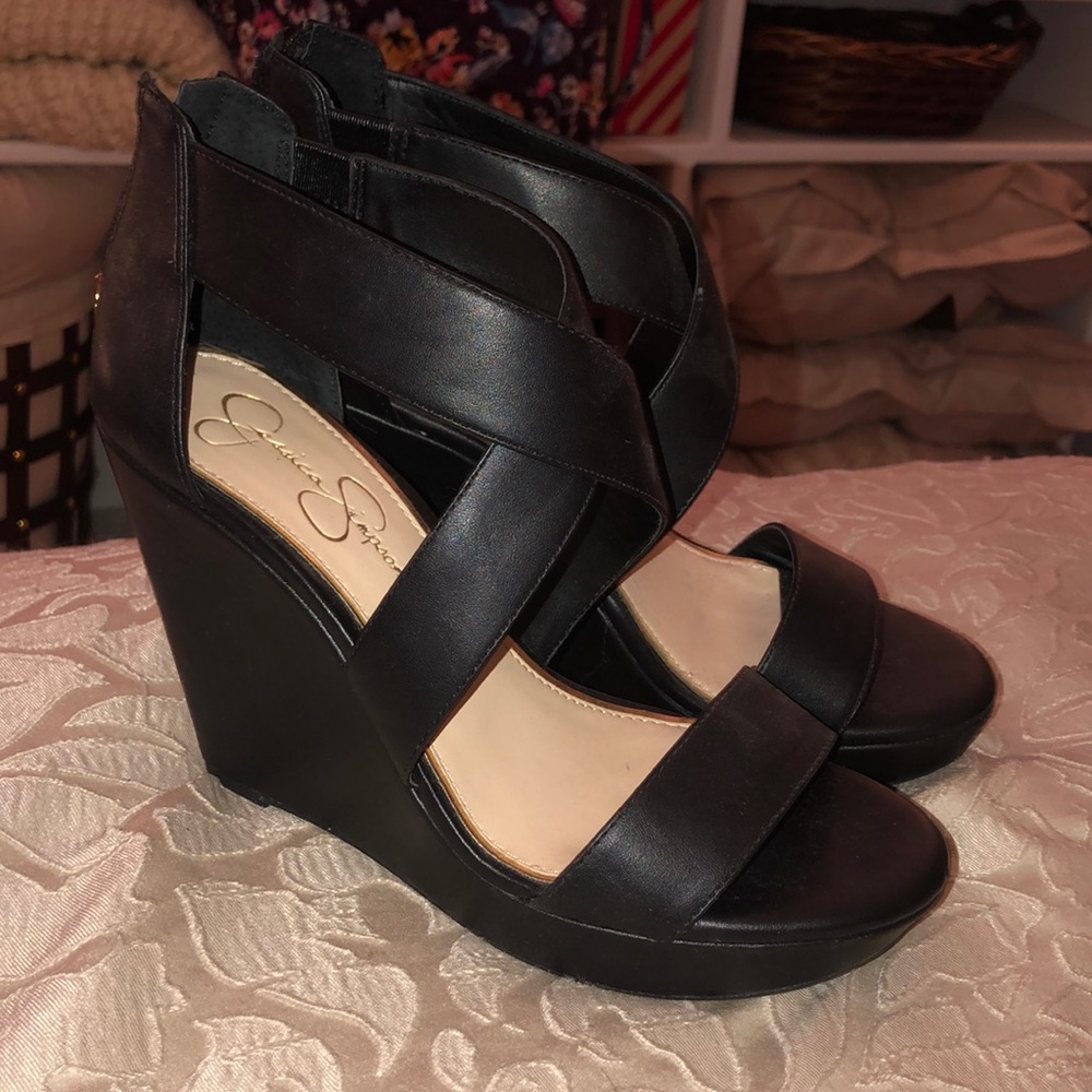 JS Tall Black Wedges